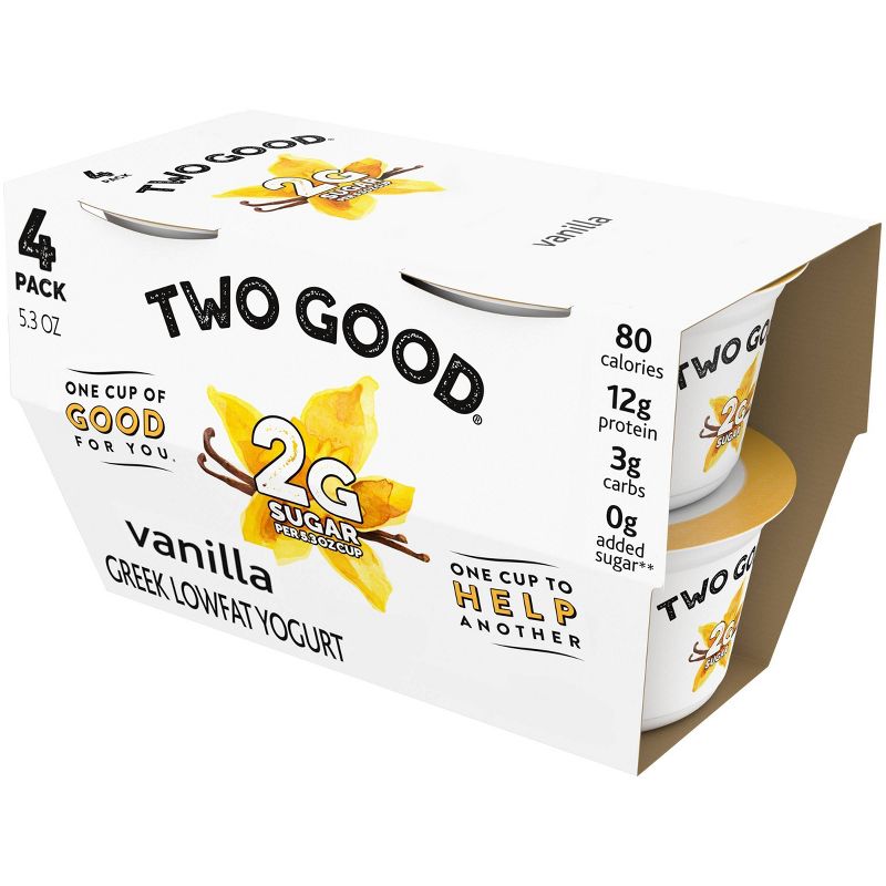 Dannon Two Good Vanilla Greek Yogurt - 4pk/21.2oz