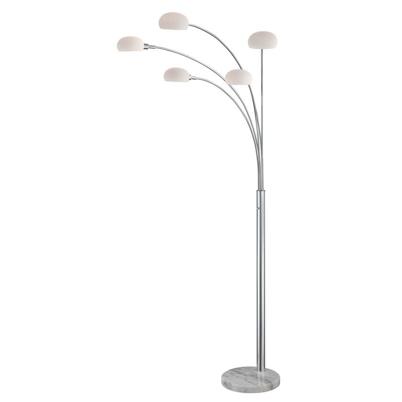 3-way Ilario II 5-LT Floor Lamp (Includes Light Bulb) Chrome - Lite Source
