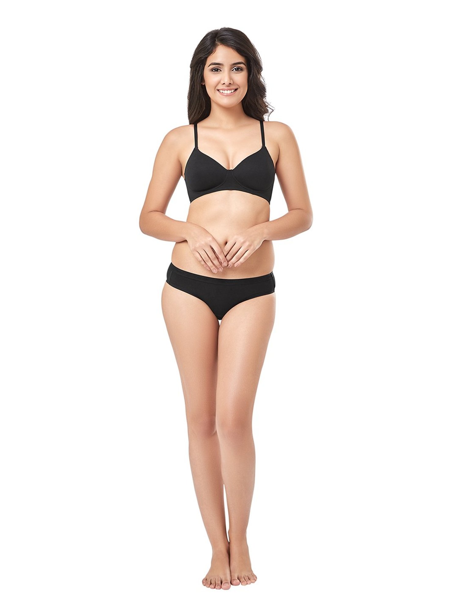 Every De by Amante Black Padded Non Wired Full Coverage Bra