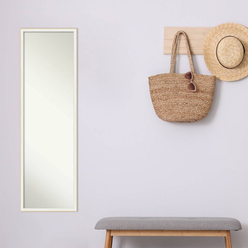 15"x51" White Full Length Over The Door Mirror White - Patton Wall Decor