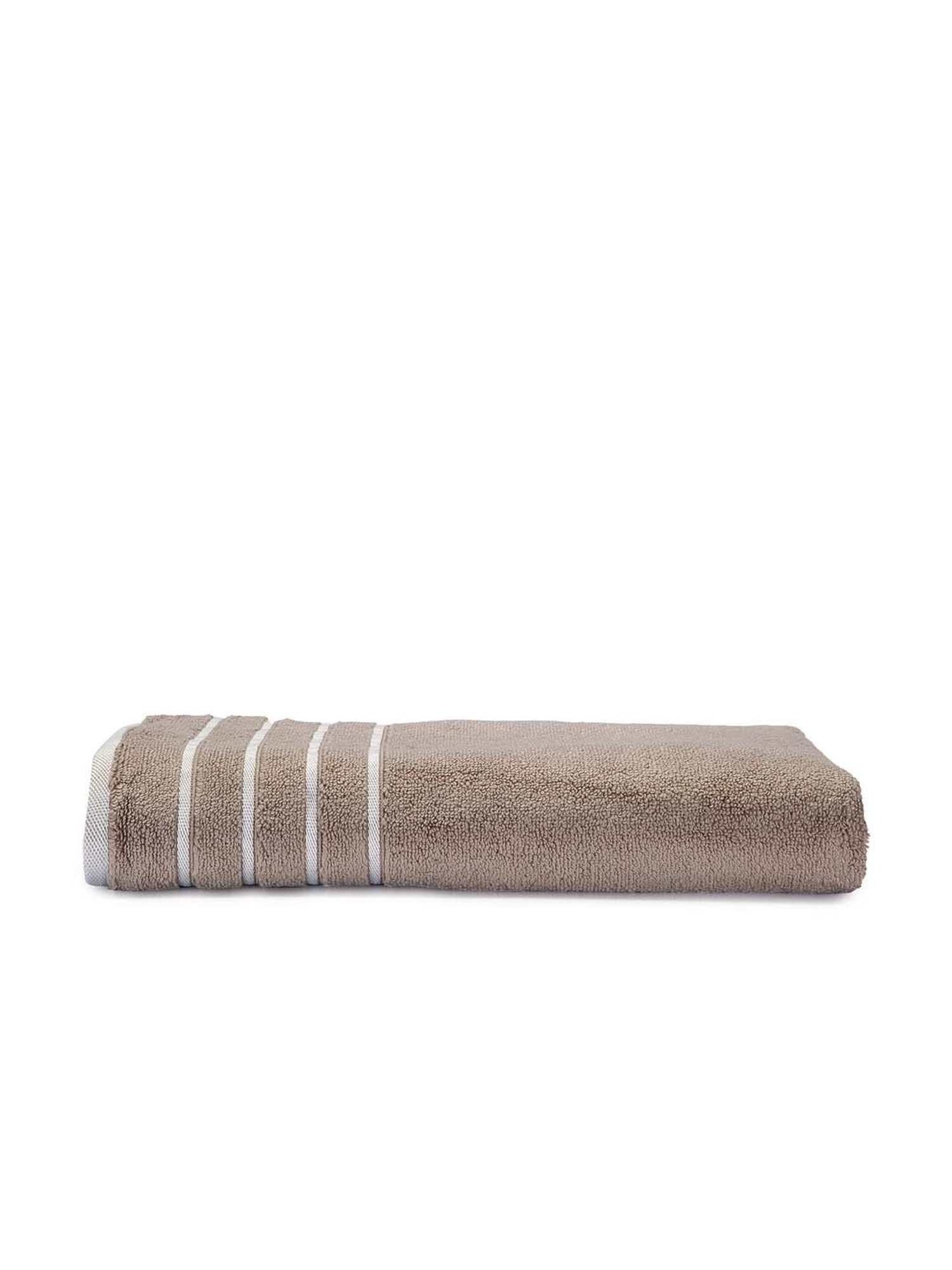 Mark Home 100% Cotton 500 GSM Zero Twist Simply Soft Beige Bath Towel - Set of 1