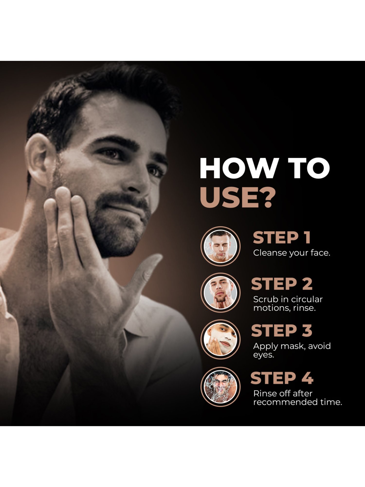 Carlton London Men Face Scrub + Mask - 100 ml