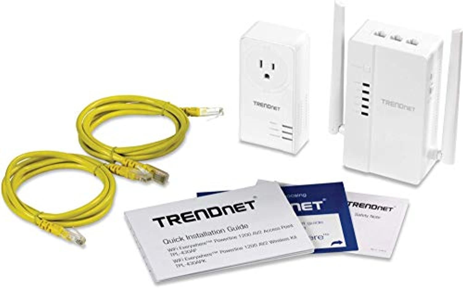 TRENDnet Wi-Fi Everywhere Powerline 1200 AV2 Dual-Band AC1200 Wireless Access Point Kit, TPL-430APK, Includes 1 x TPL-430AP and 1 x TPL-423E, Dual-Band Wireless AC1200 Access Point,3 x Gi (TPL-430APK)