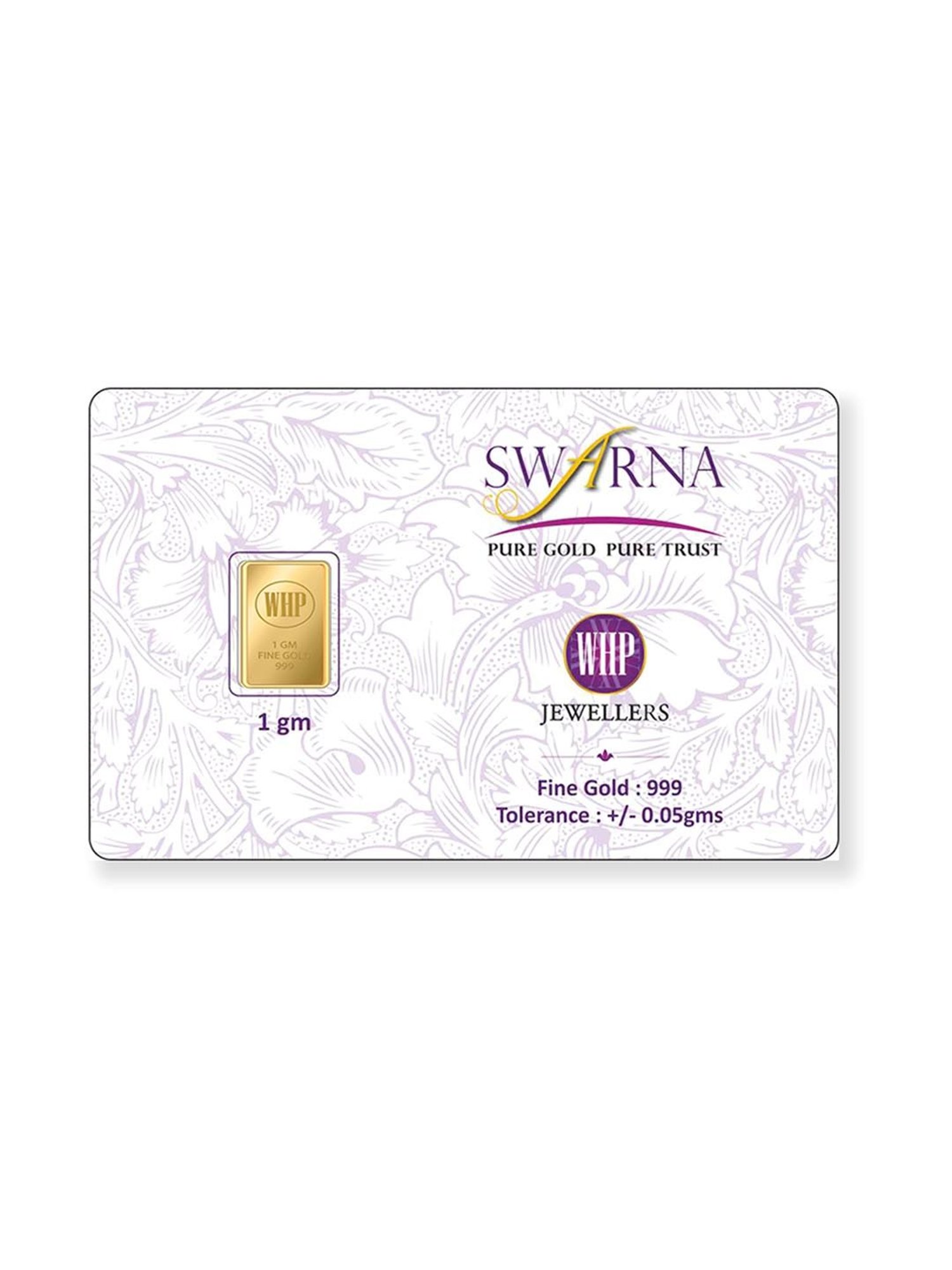 Waman Hari Pethe Jewellers Combo of 24k (999) 5gm & 1gm Yellow Gold Bar