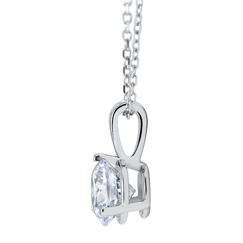 Pompeii3 1/3Ct EX3 Lab Created Diamond Solitaire Pendant Necklace IGI Certified White Gold