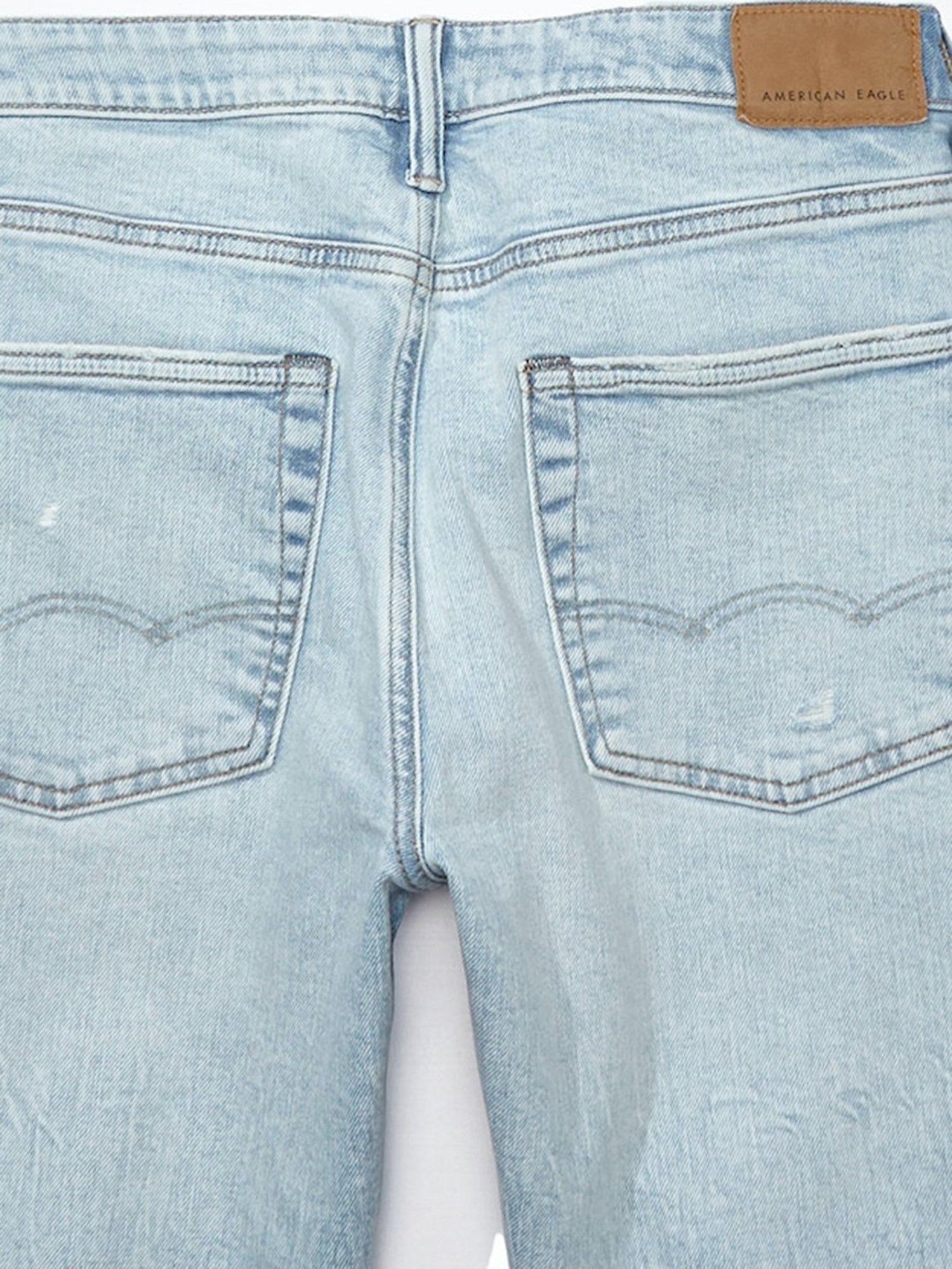 American Eagle Light Blue Regular Fit Denim Shorts