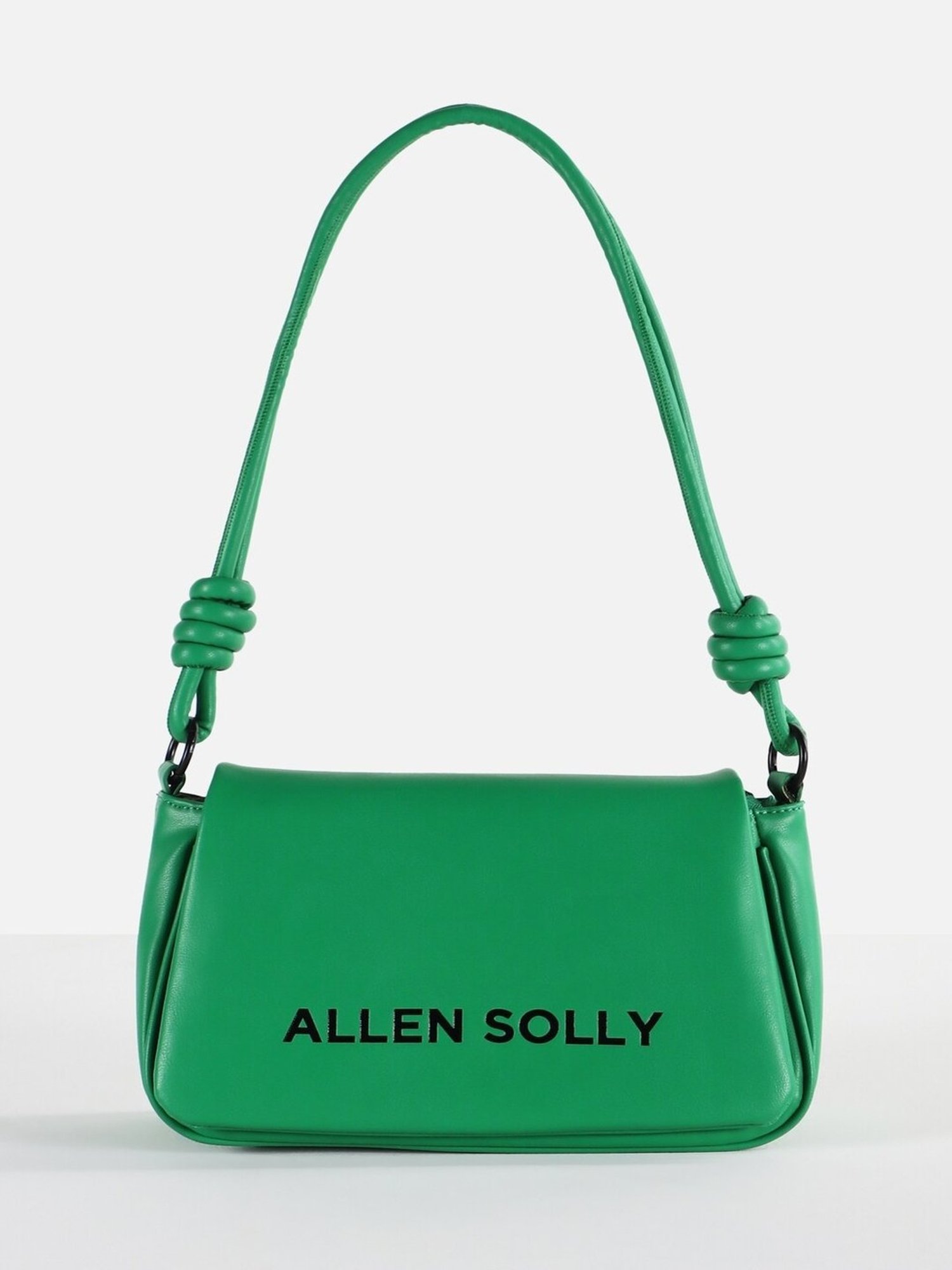 Allen Solly Green Logo Medium Shoulder Handbag
