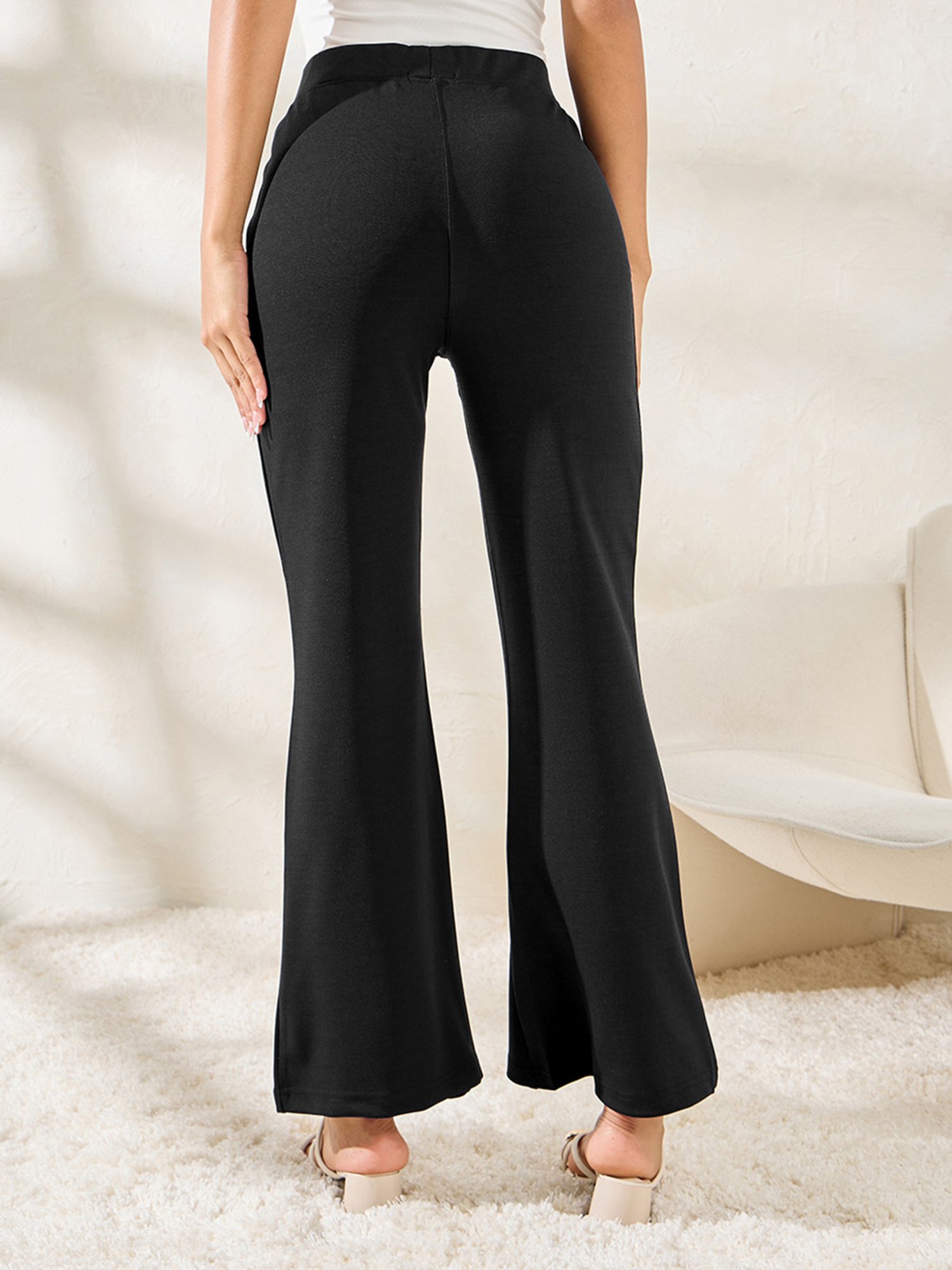 Styli Black Relaxed Fit Leggings
