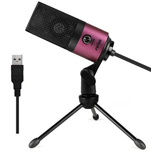 fifine usb podcast condenser microphone recording on laptop, no need sound card interface and phantom power.k669