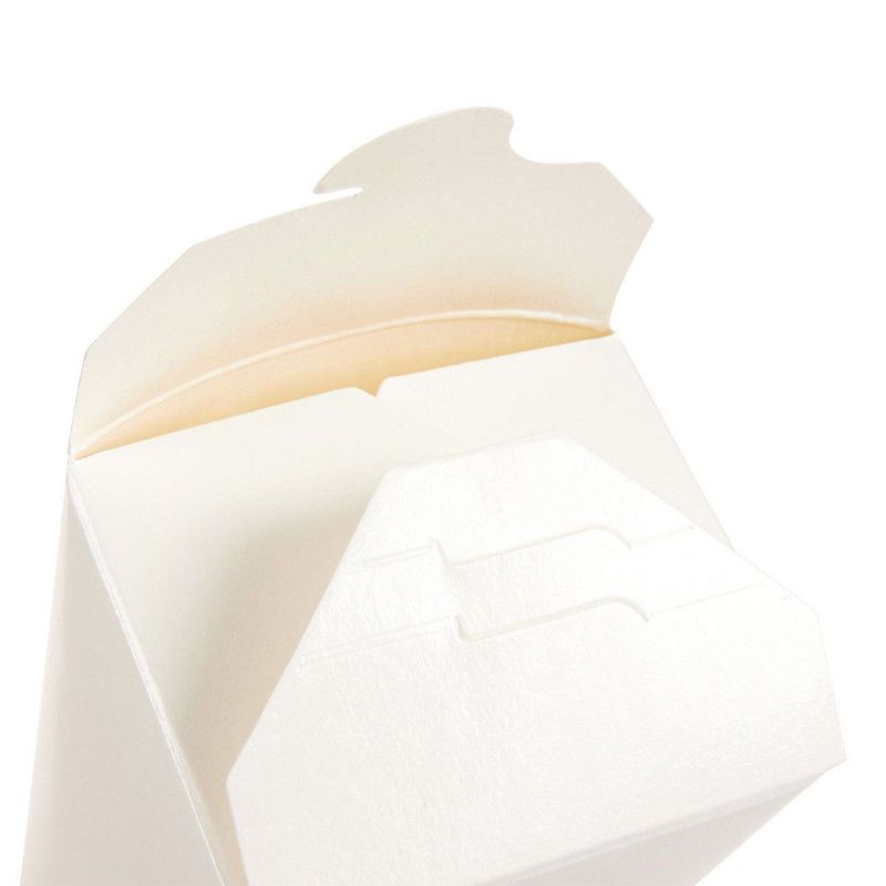 Blue Panda 60 Pack Chinese Style Take Out Food Containers, 16oz Microwavable & Stackable Pint Size to Go Food Boxes, White