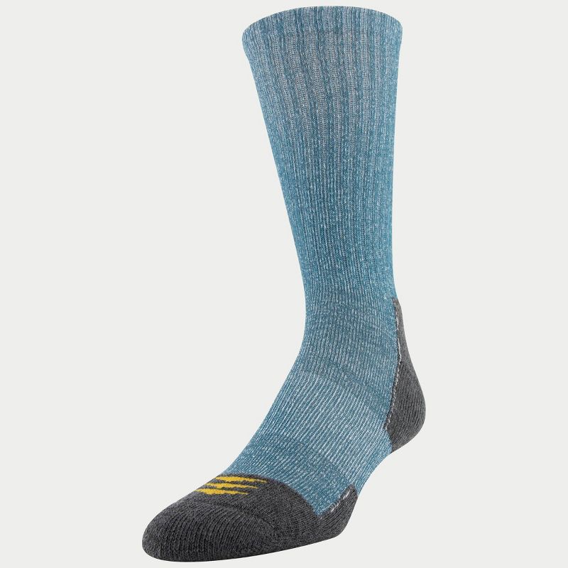 PowerSox Men's Workwear 6pk Crew Athletic Socks - Rust/Teal 6-12.5