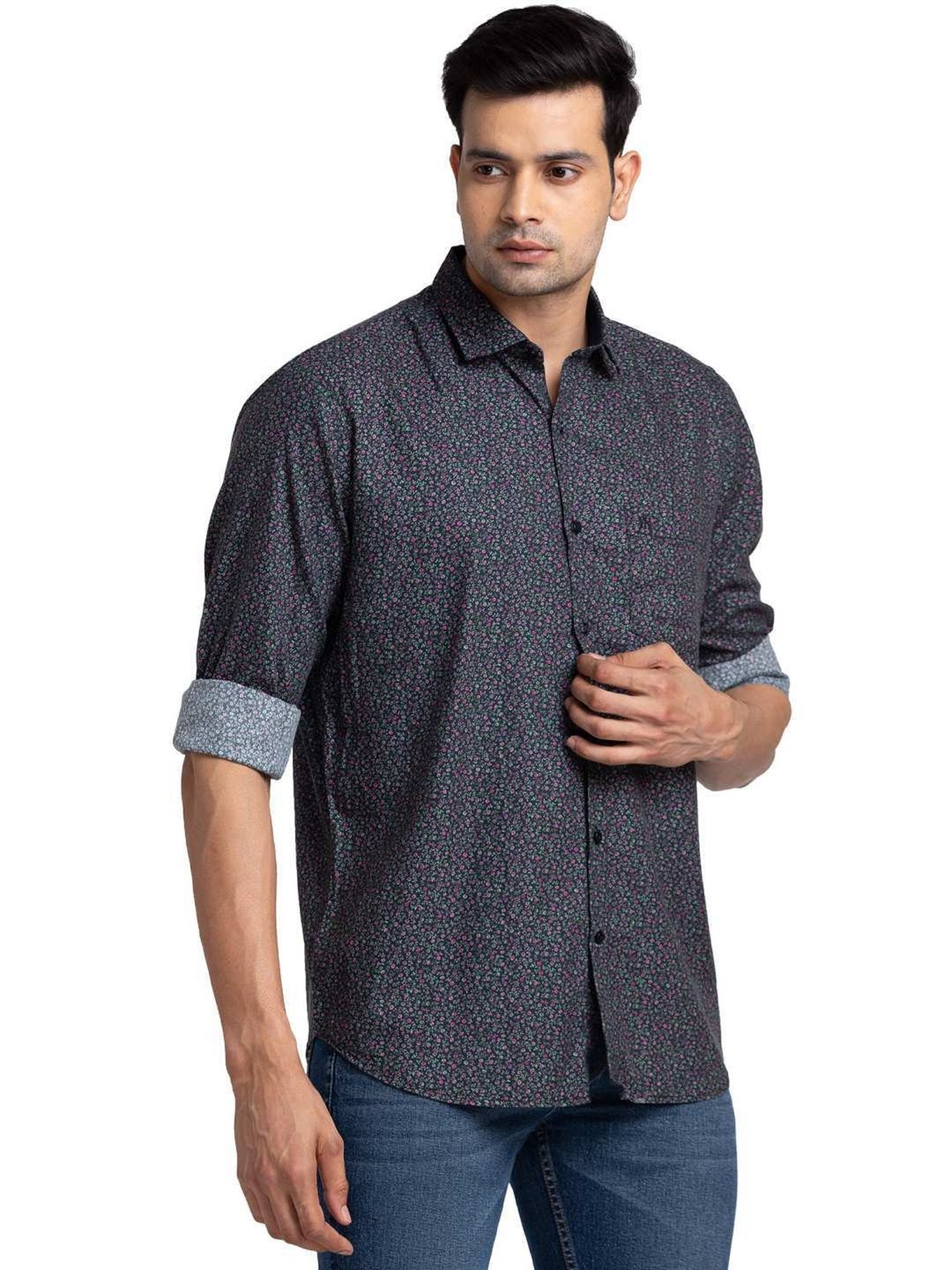 Raymond Muiltcolored Contemporary Fit Printed Shirt