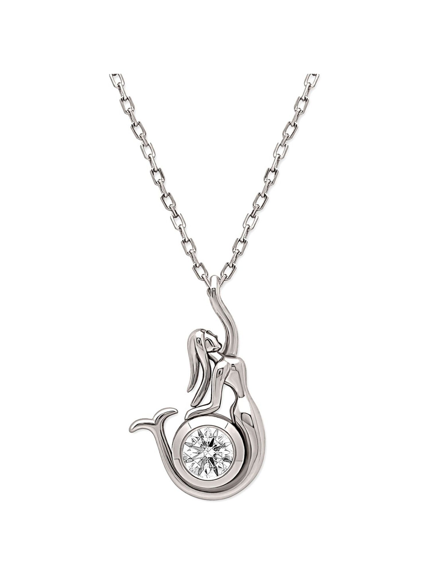 Silberry 92.5 Sterling Silver Mermaid Pendant with Chain