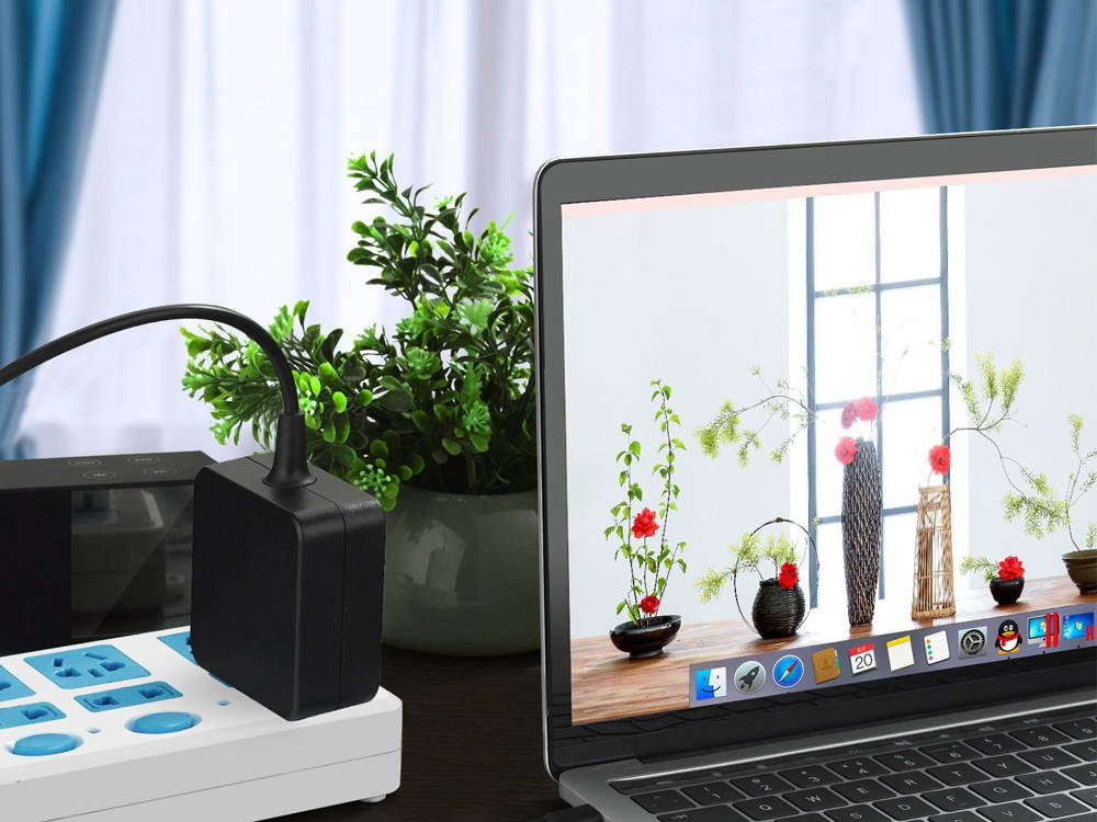 Portable 65W 45W Type-C AC Charger Power Adapter Folding US-Plug for Apple Macbook/Dell/Xiaomi Air/Huawei Matebook/HP Spectre/Thinkpad Nintendo Switch, Type C Laptops & Smart Phones, 6Feet Cord