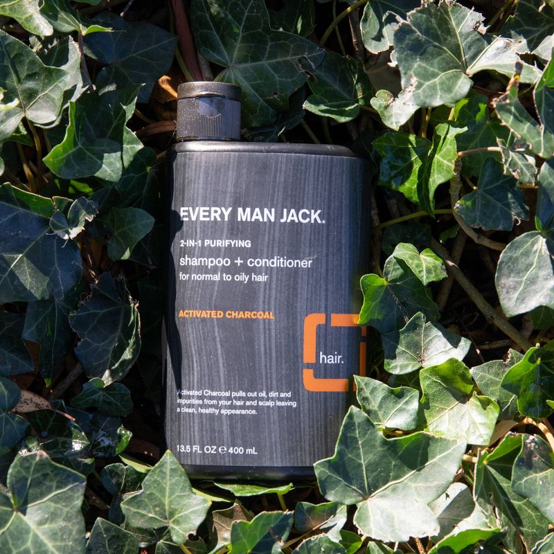 Every Man Jack Activated Charcoal Purifying 2 in 1 Shampoo + Conditioner -13.5oz