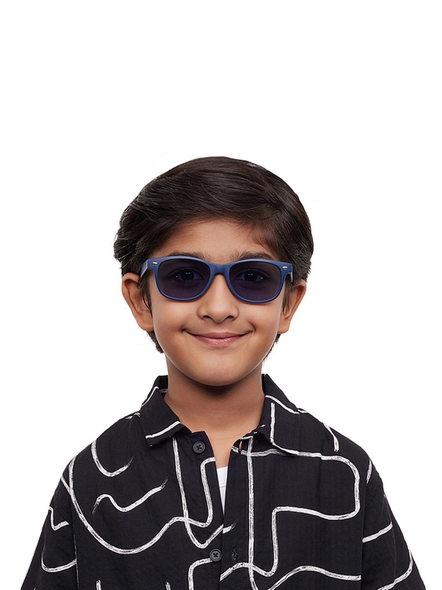 Hooper Superman Blue Rectangular UV Protection Sunglasses for Kids