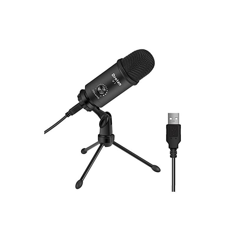 Microphone Condenser desktop Computer Mic 192KHZ24BIT Plug ampamp Play with Professional Sound Chipset for PC Voice RecordingPodcastingSkypeYouTubeGamesGoogle Voice Search