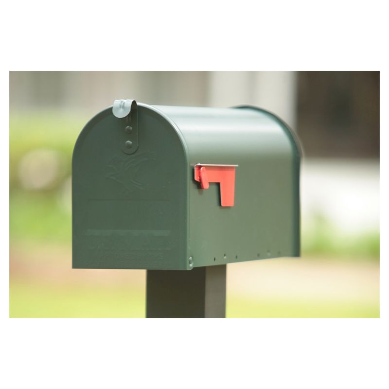 Gibraltar Mailboxes Elite Medium Size Steel Post Mount Mailbox Green