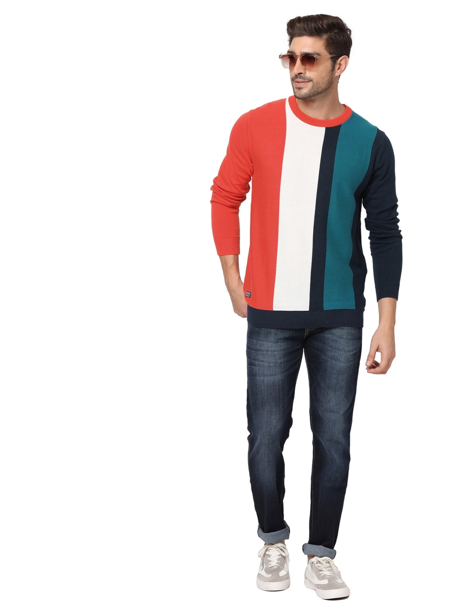 Pepe Jeans Multi Regular Fit Colour Block Sweater