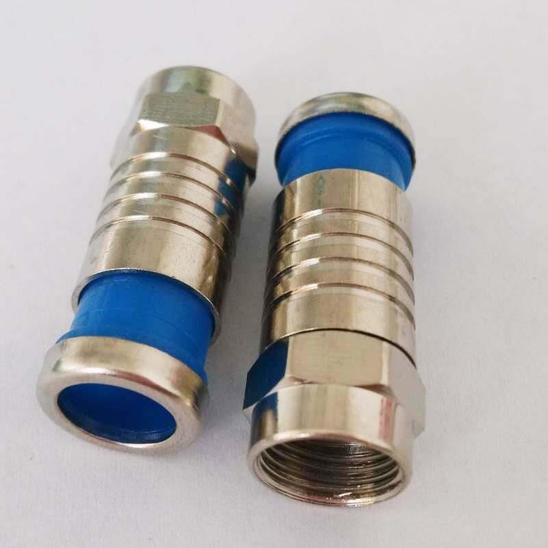 RG6 Coax compression cable f connector RG6 waterproof f-type plug RF coaxial connector RG59 RG6 RG11 f adapter Coax compression