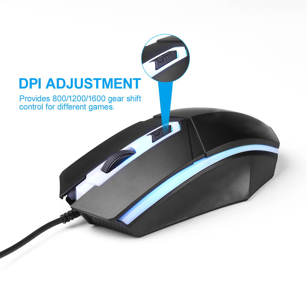 FirstPower Gaming RGB Keyboard and Mouse LED Colorful Backlit Ergonomic Design Wired Keyboards for PC Computer Laptop