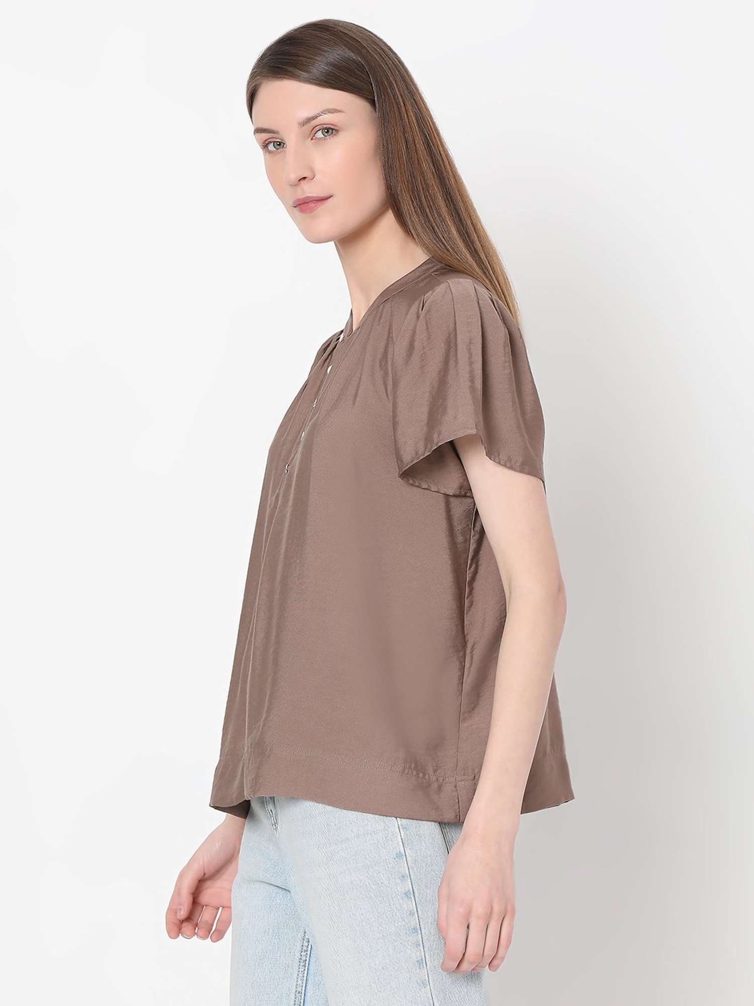 Vero Moda Brown Regular Fit Top