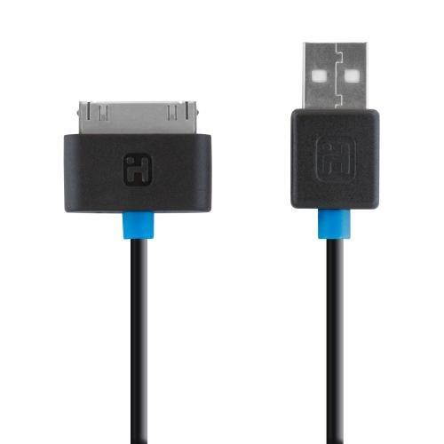 iHome 30 Pin USB Cable for Smartphones - Retail Packaging - Black