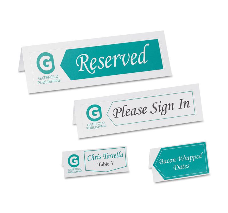 Avery Small Textured Tent Cards White 1 7/16 x 3 3/4 6 Cards/Sheet 150/Box 5011