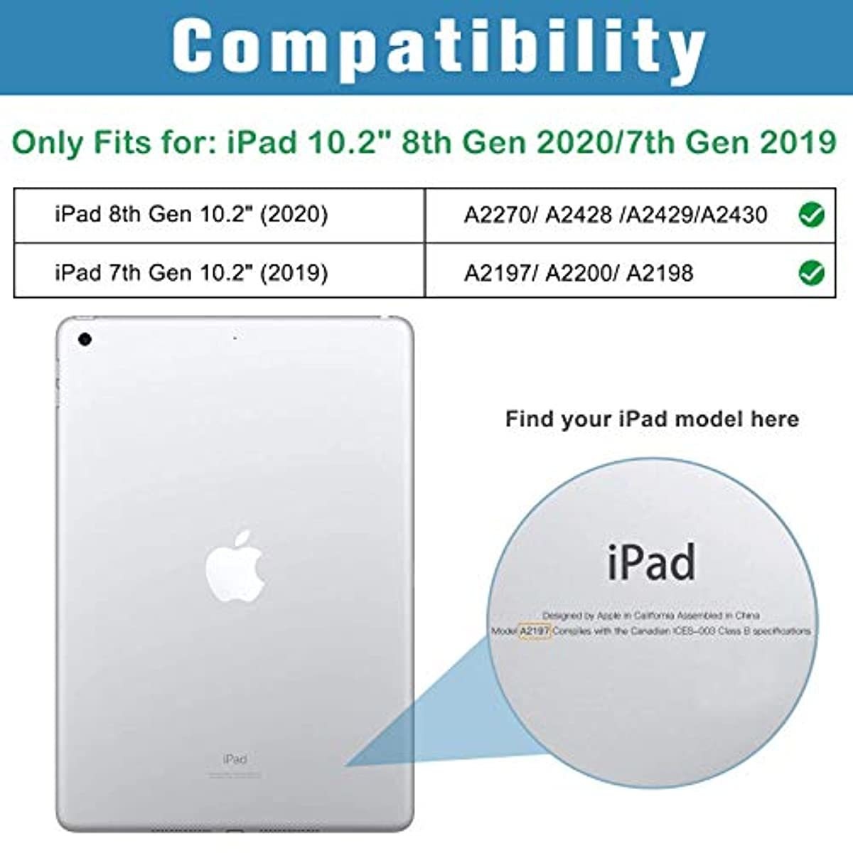 ProCase iPad 10.2 Case 2020 iPad 8th Generation / 2019 iPad 7th Generation Case Bundle with ProCase Kids Case for iPad 10.2 8th Gen 2020 / 7th Gen 2019 / iPad Air 10.5 2019 / iPad Pro 10.5