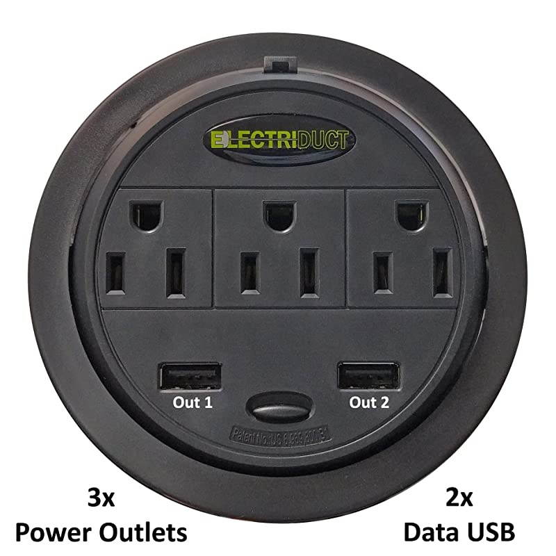 Tap Grommet with Hidden Center w 3 and 2 USB