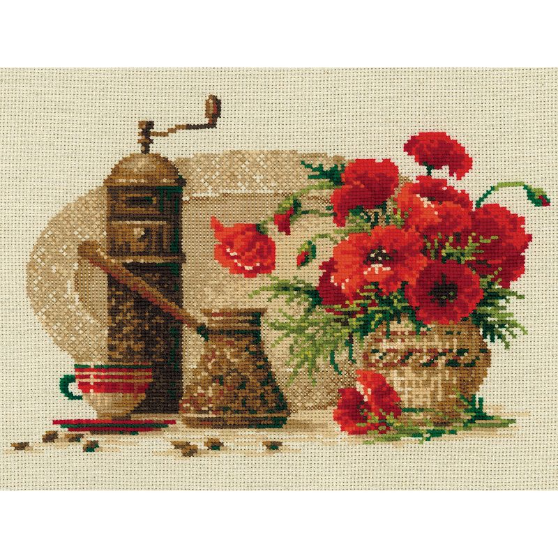 RIOLIS Counted Cross Stitch Kit 11.75"X9.5"-Coffee (14 Count)