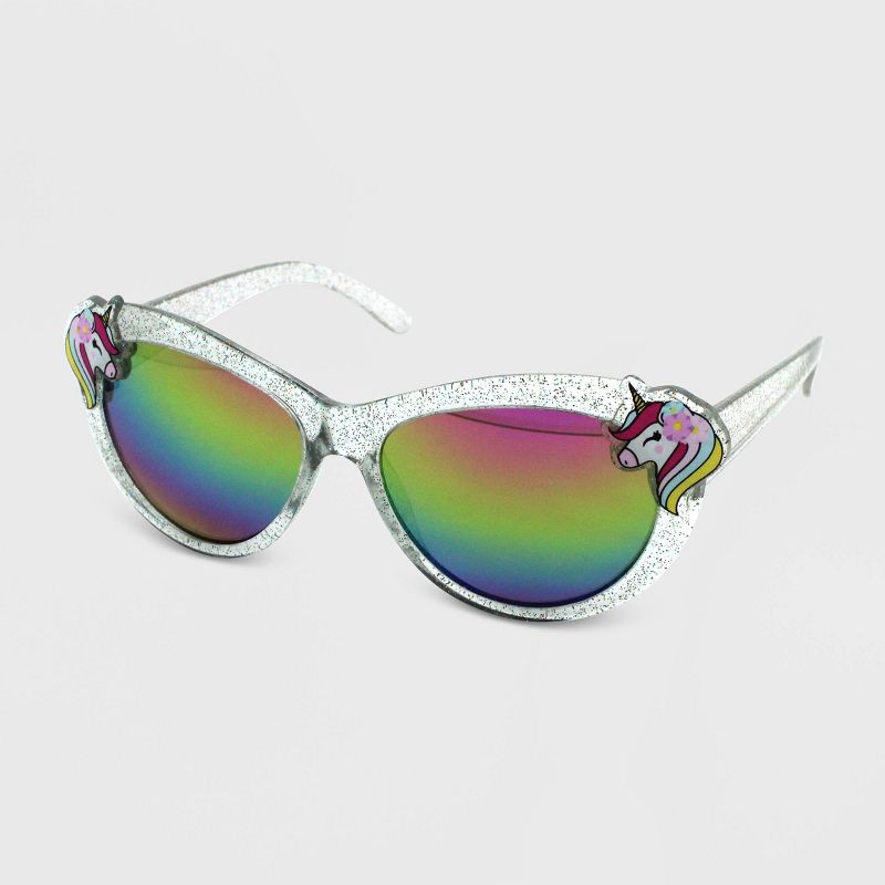 Girls' Mirror Lens Sunglasses - Cat & Jack™ Purple/Blue