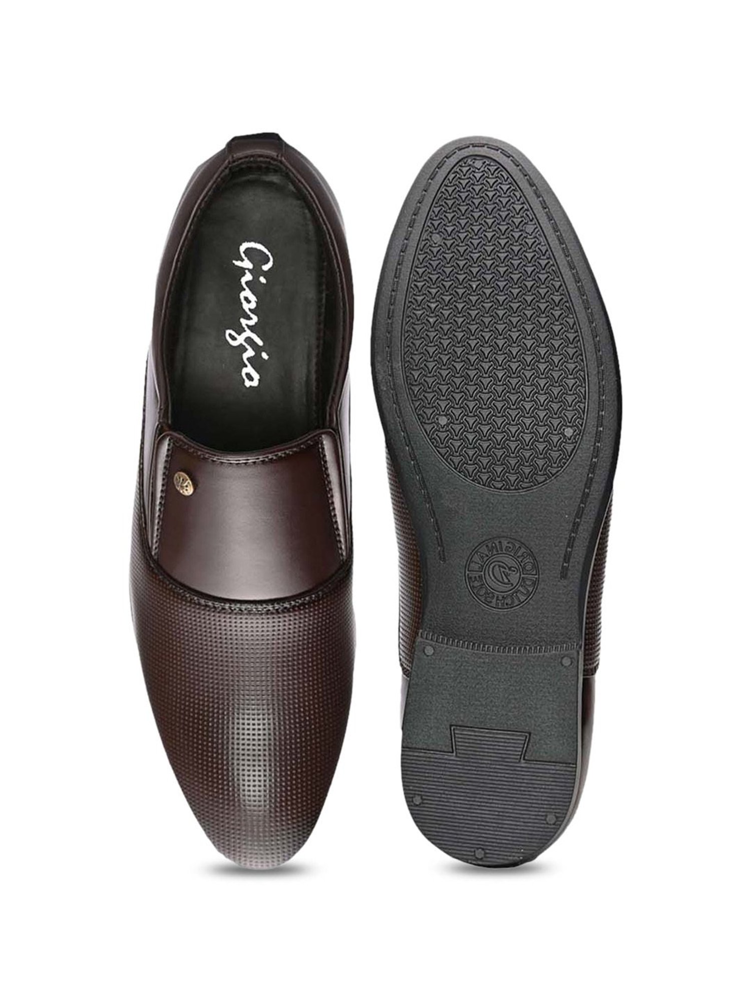 Giorgio Men's Brown Formal Slip-Ons