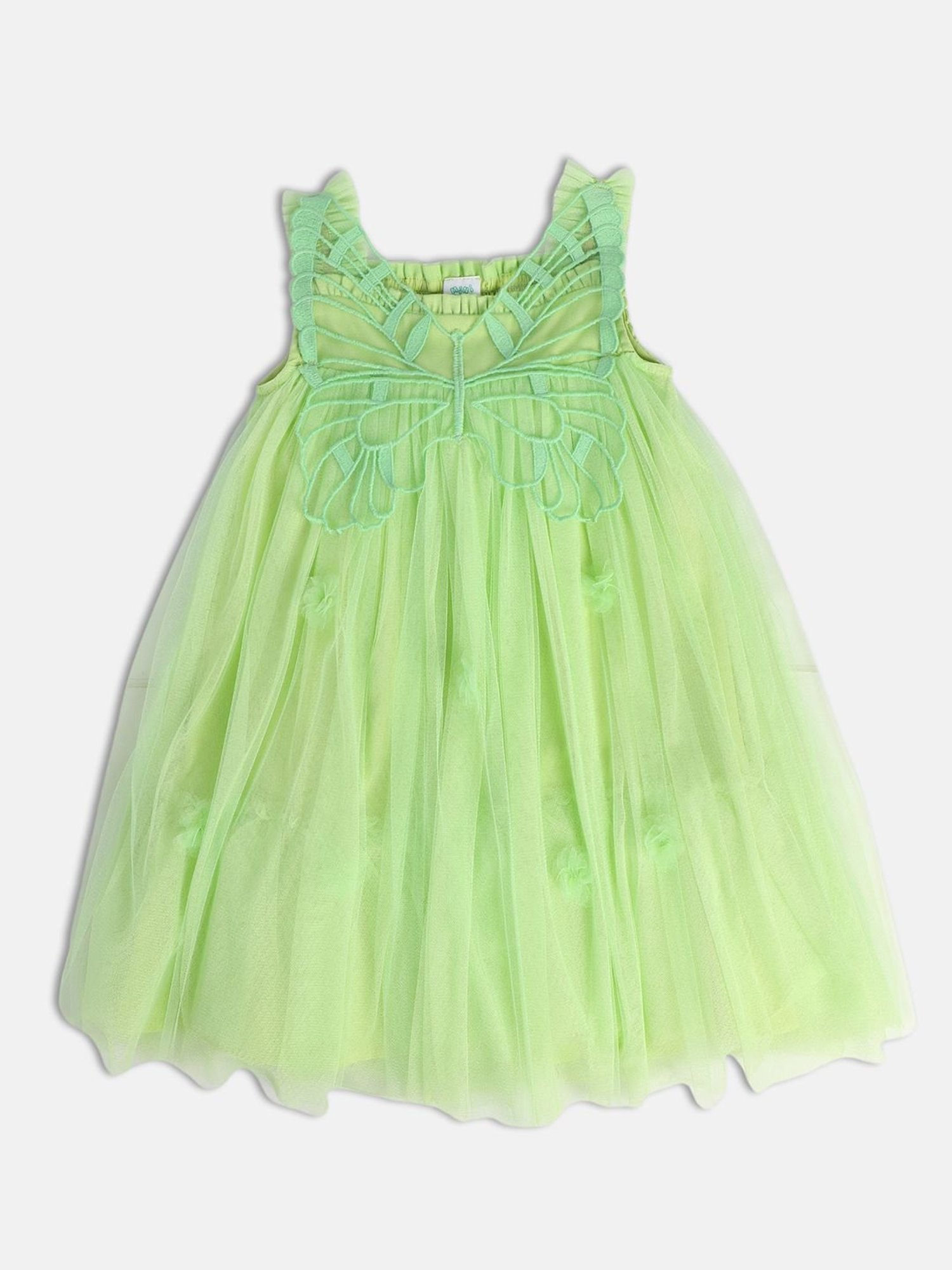 MINIKLUB Kids Green Solid Dress