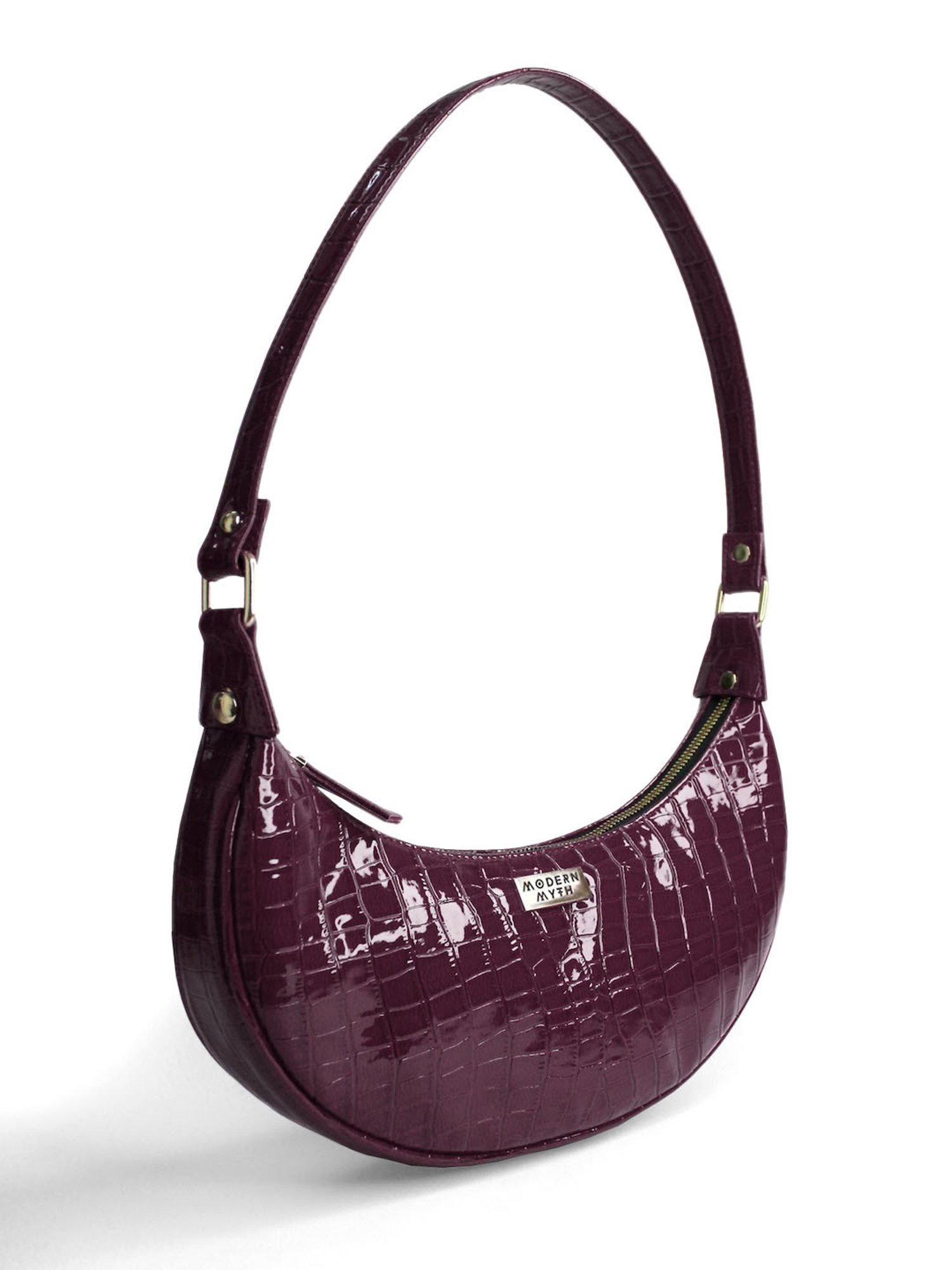Modern Myth Purple Textured Medium Hobo Bag