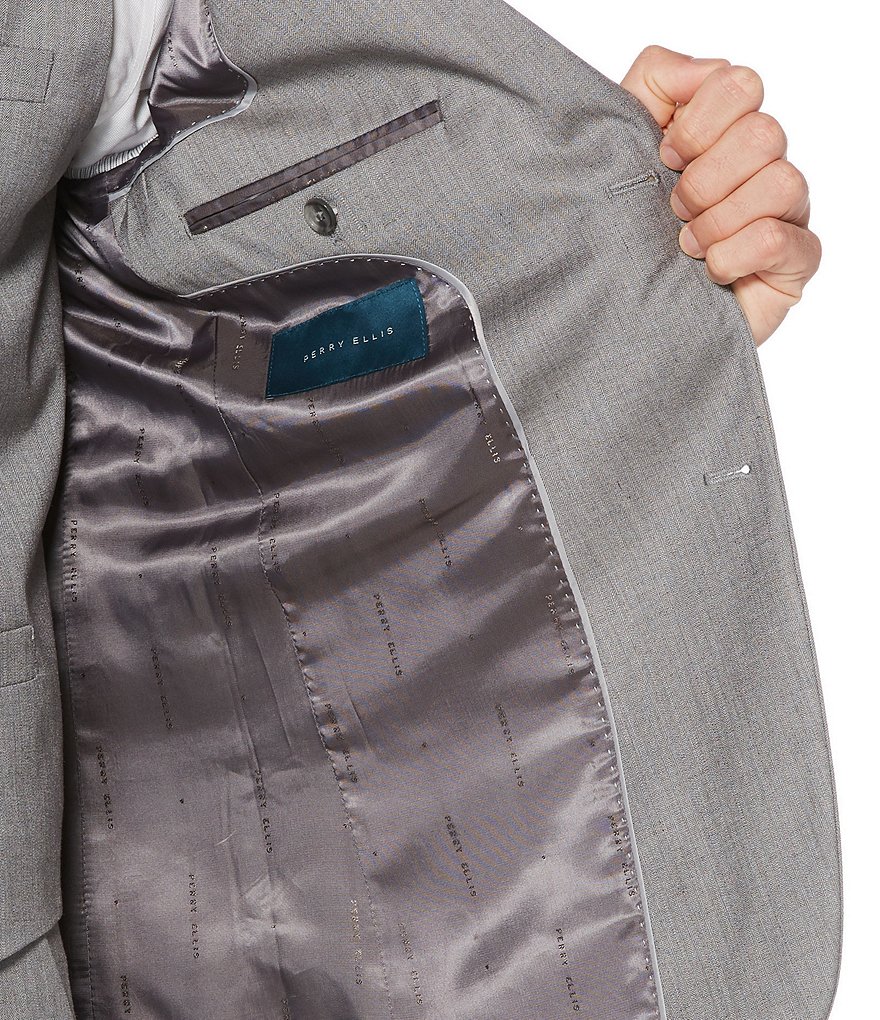 Perry Ellis Big & Tall Slim-Fit Herringbone Suit Separates Jacket
