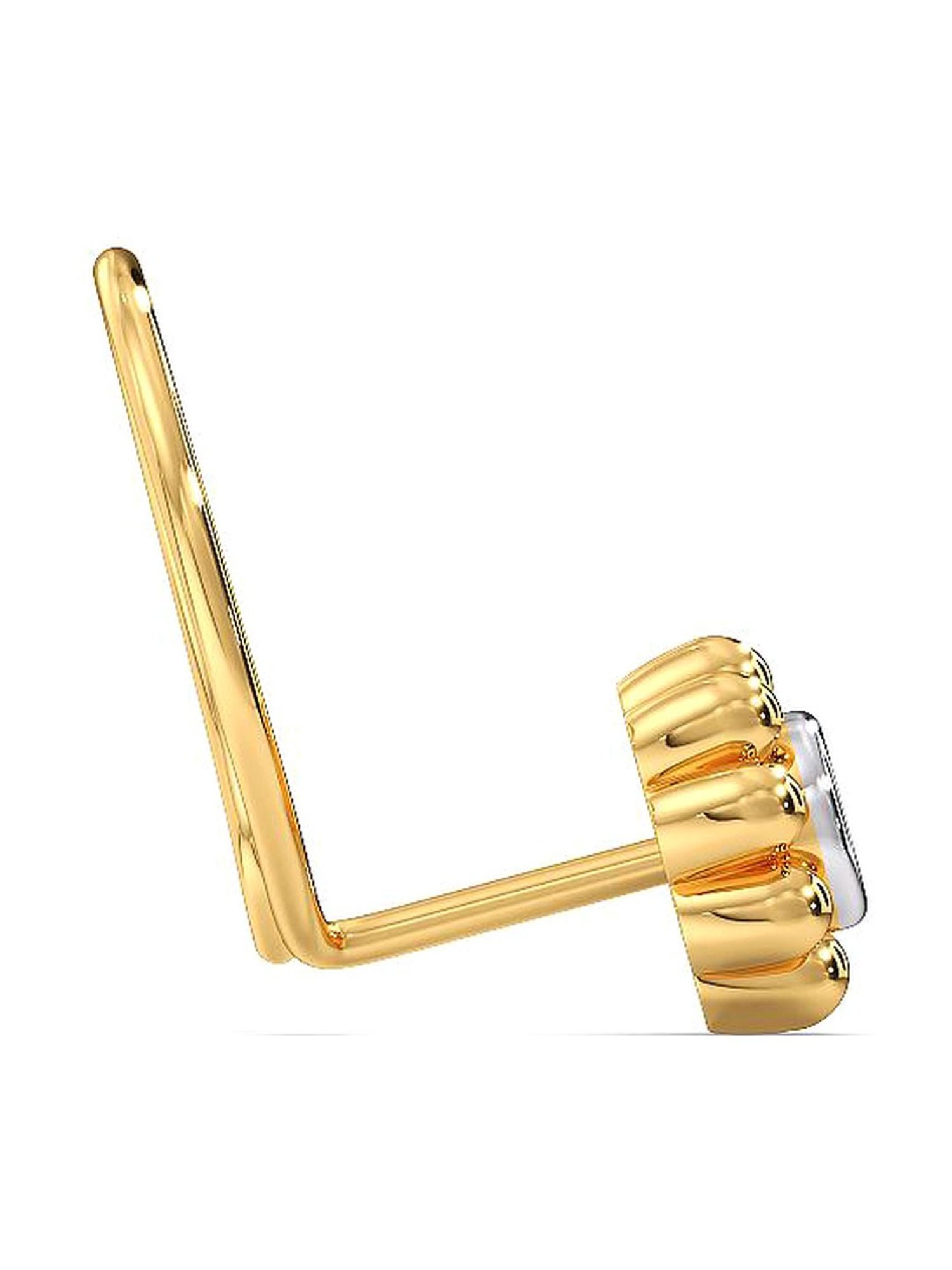 Candere by Kalyan Jewellers 18k Yellow Gold & Diamond Nosepin for Women