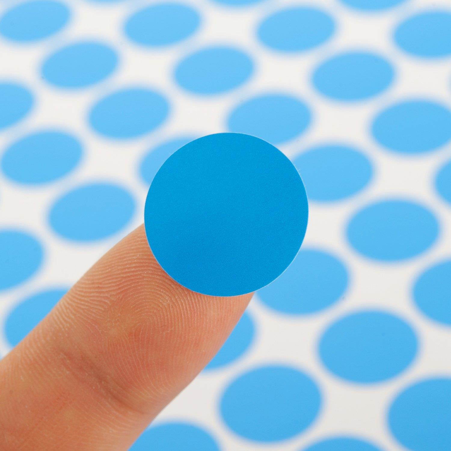 ONUPGO Pack of 2240 Round Color Coding Labels Circle Dot Stickers, 3/4" Fluorescent Dot Labels Sticker, Bright Neon Colors Label (Neon - Blue)
