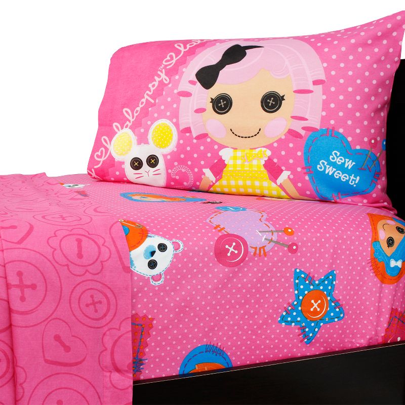 Twin Sheet Set Cute Buttons Bedding Sheets - Lalaloopsy..