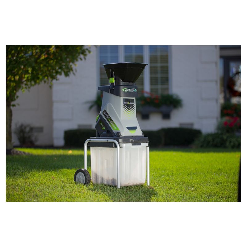 120 Volts, 60Hz, 15 Amp, 1800 Watts Corded Chipper Shredder - Gray - Earthwise