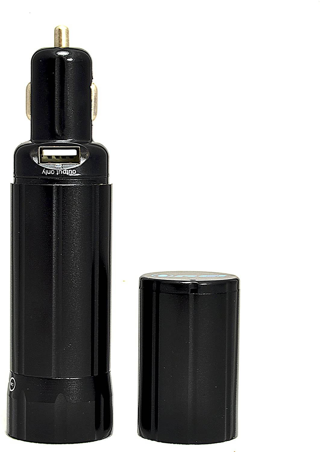 OREI 2000Mah Power Bank with Built-in Car Charger External Battery for Smartphones iPhone, Galaxy and More plus Emergency Low Power Flashlight