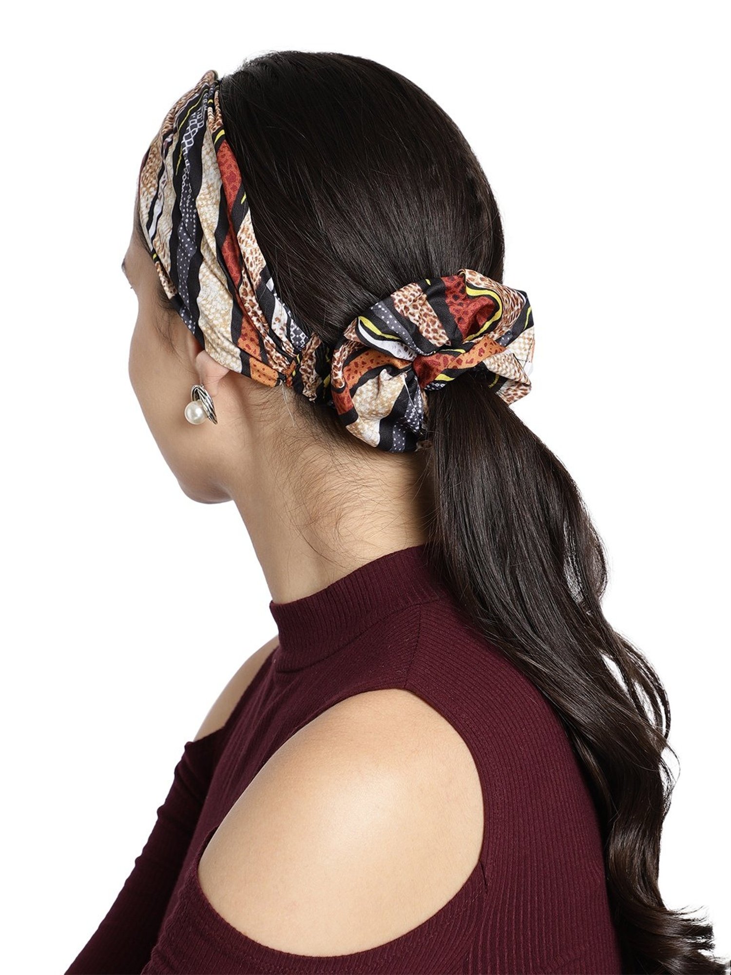 Aditi Wasan Multicolor Printed Head Bands Pack of 2