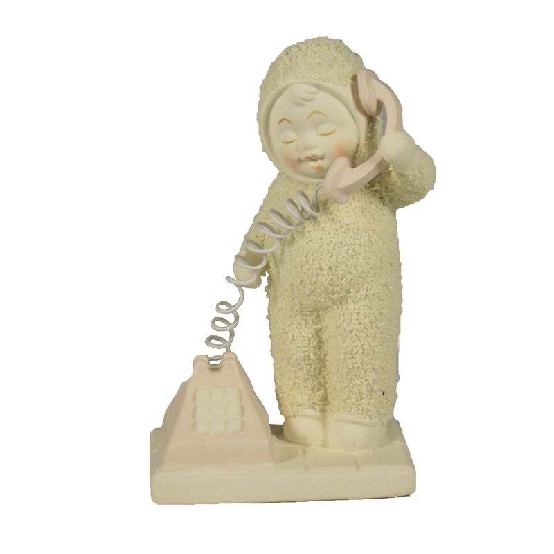 Dept 56 Snowbabies 4.5" Calling To Say I Love You Romance Land Line  -  Decorative Figurines