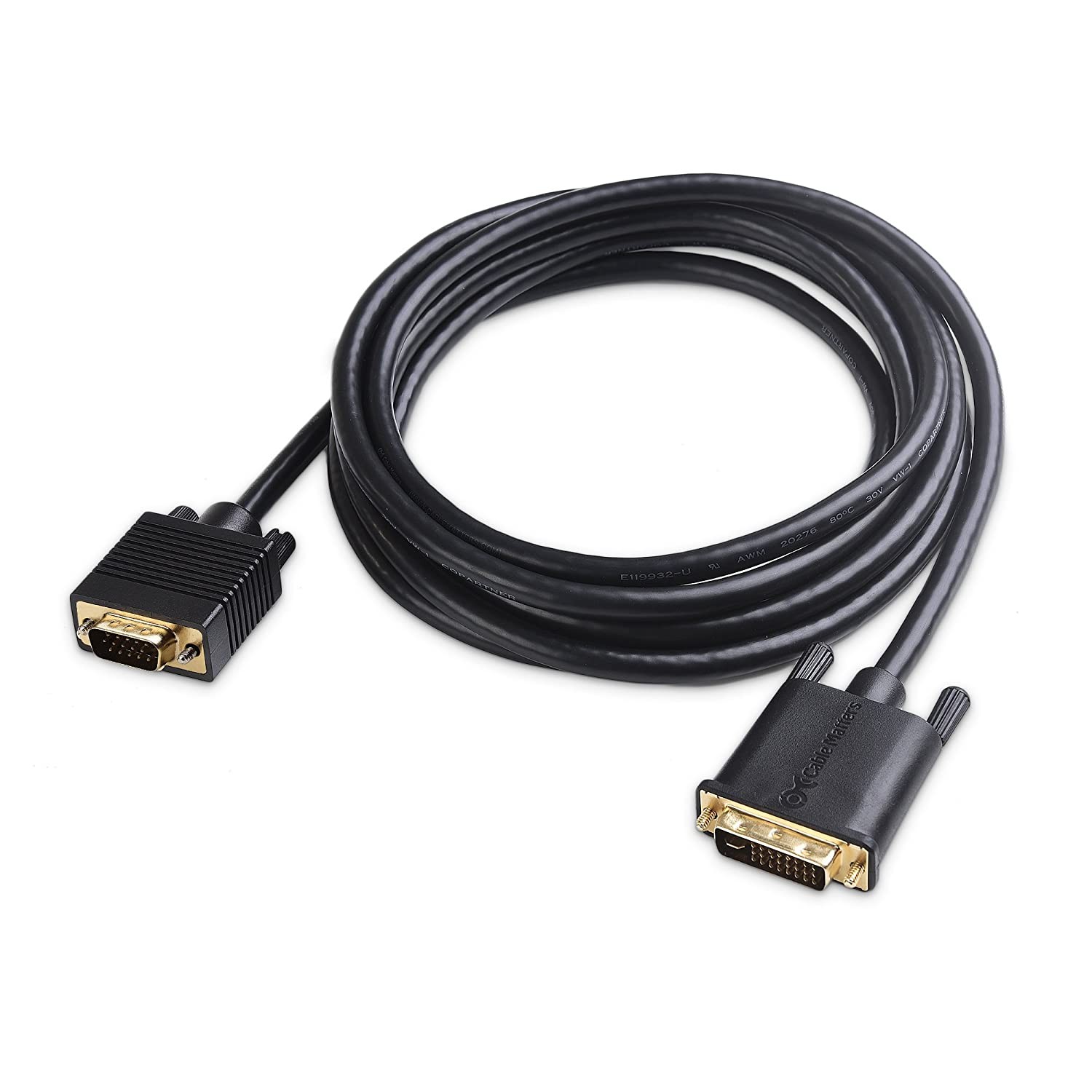 Cable Matters VGA to DVI I Cable (DVI-I to VGA, DVI to VGA Cable) - 10 Feet