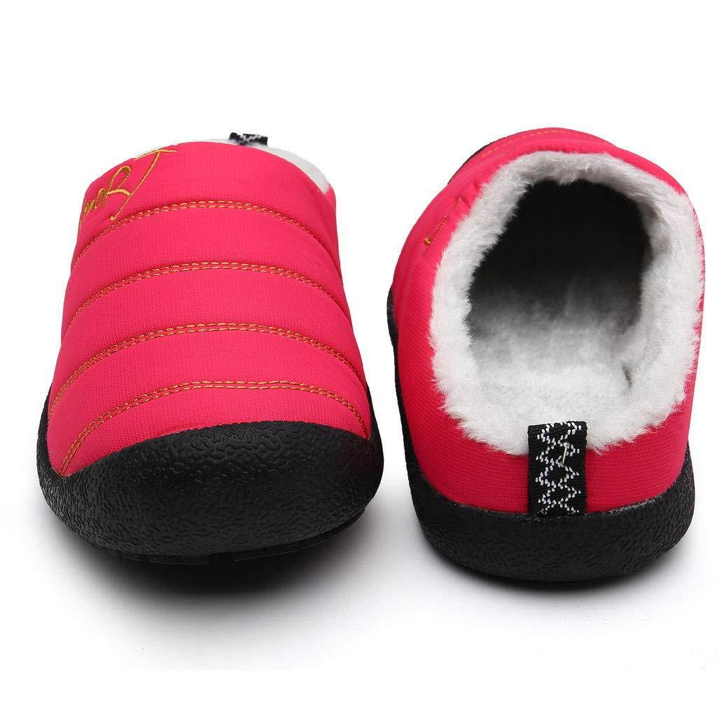 Shusuen Women's House Slippers Comfort Fuzzy Winter Home Shoes Slip On Indoor Outdoor Anti Slip Slippers