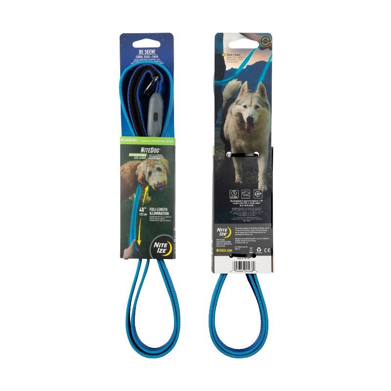 Nite Ize Nite Dog Rechargeable LED Dog Leash - Blue/Blue