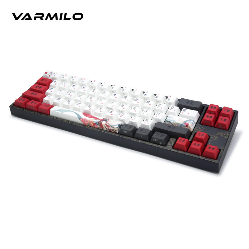Ducky X Varmilo MIYA Pro Ergonomic Design,Cool Exterior 68 Keys Type-C Cable Detachable Mechanical Gaming  Keyboard For Office And Game- Chinese Hua Dan Verison( No Backlit)