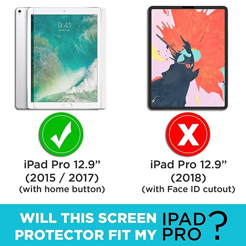 Ballistic Glass Screen Protector for Apple iPad Pro 129inch 2015 and 2017 1pack