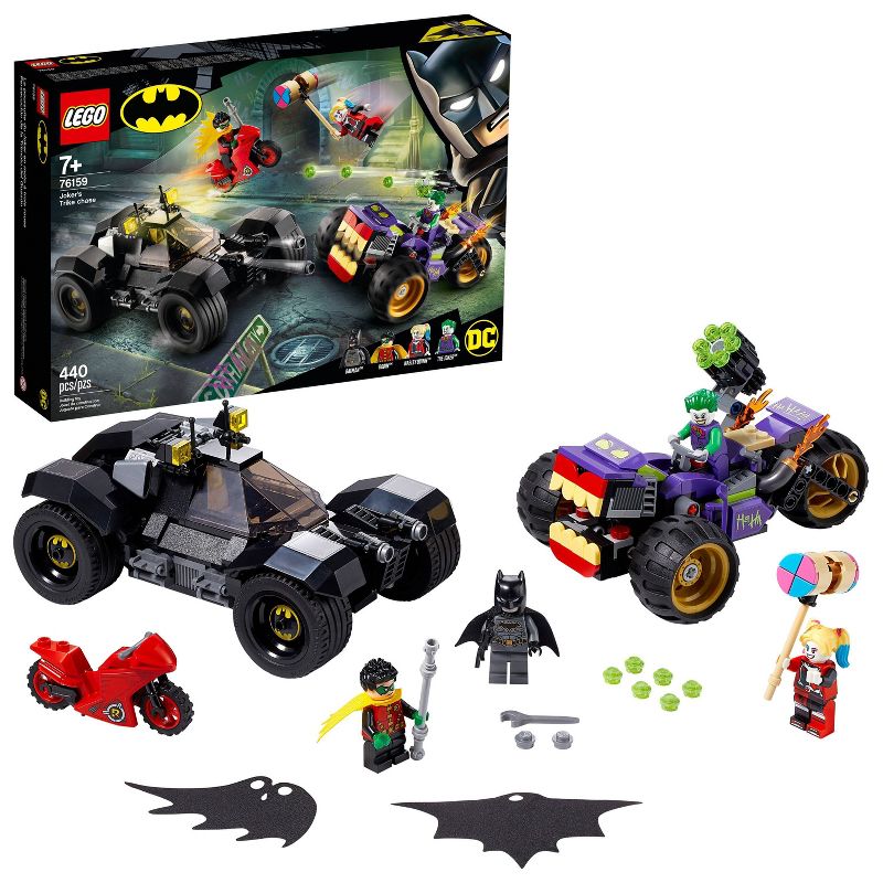 LEGO DC Batman Joker's Trike Chase Batmobile Playset with Action Minifigures 76159