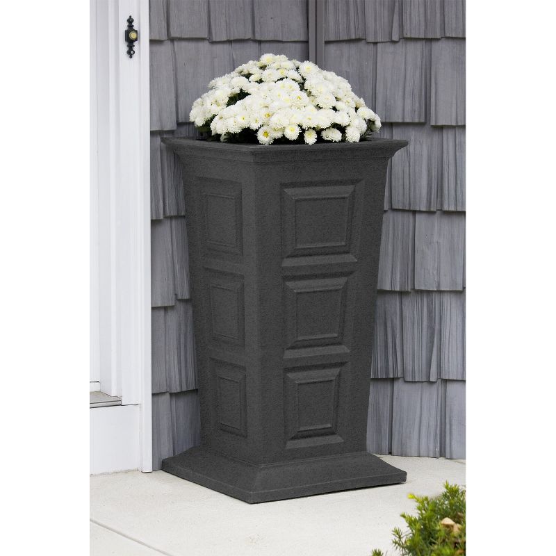 Good Ideas Savannah Outdoor Weatherproof Large Self Watering Colonial Planter, Dark Granite